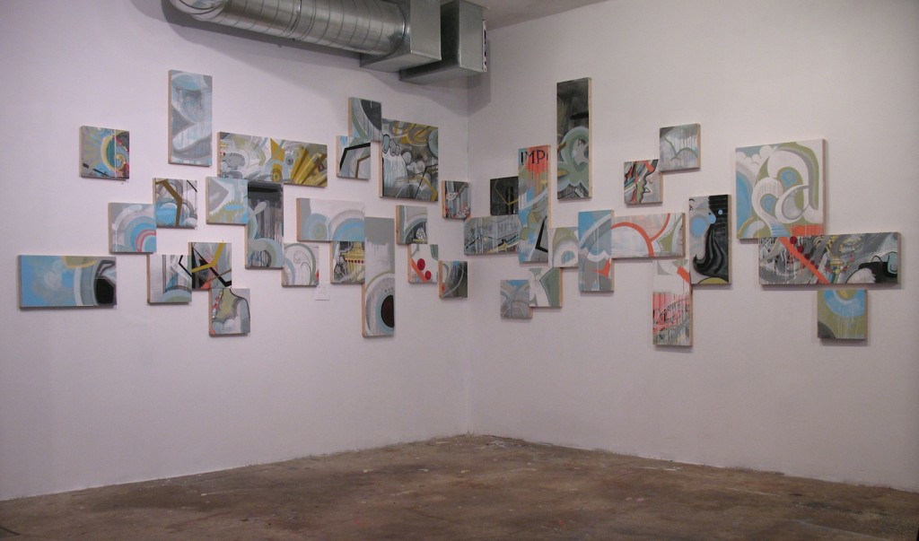 Installation view of untitled collaborative work with Louis LaPierre