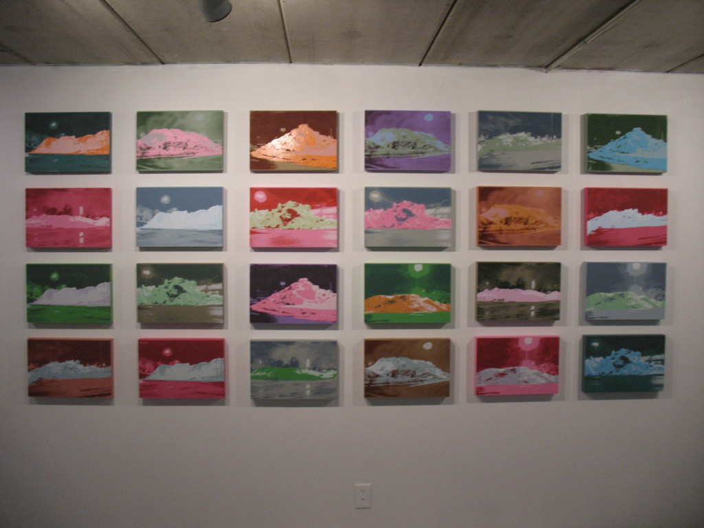 'untitled' Installation view of snowpile series at Cult Status Gallery